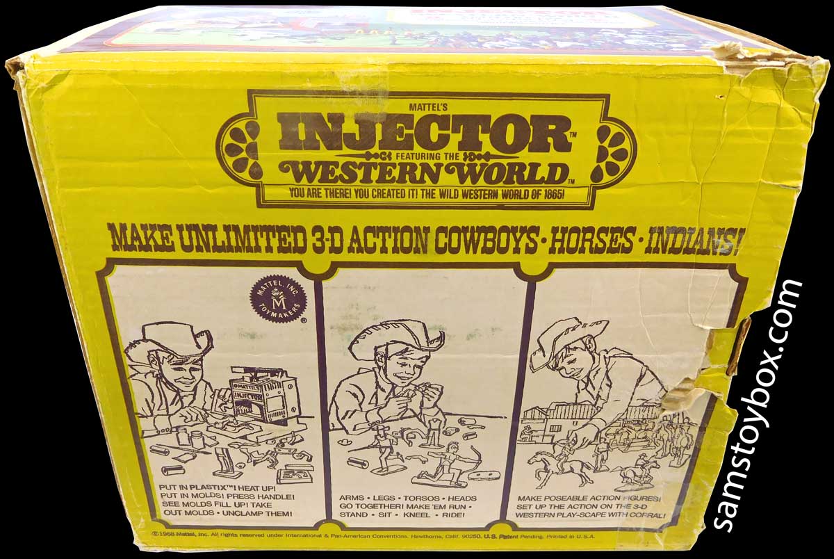 Mattel Western World Injector Box Back