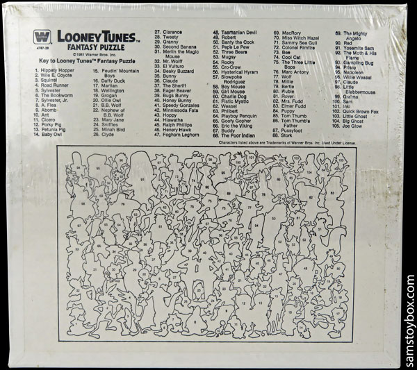 1981 Looney Tunes Fantasy Puzzle Key by Whitman