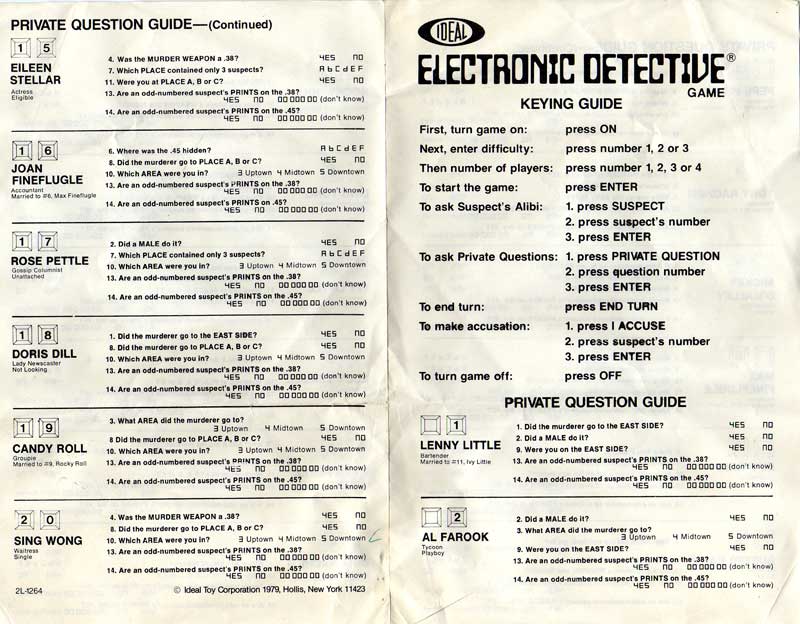 Electronic Detective Instructions - Page 9 of 11