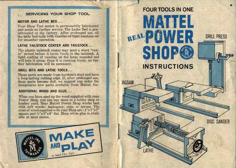 Mattel Power Shop Instruction Manual - Page 01 of 24
