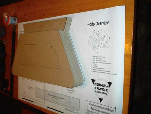 Treadsection - the eight sides ganged together for sanding