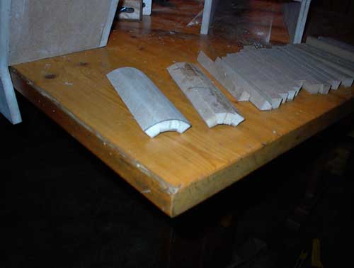 Treadsection - Two round sections in progress