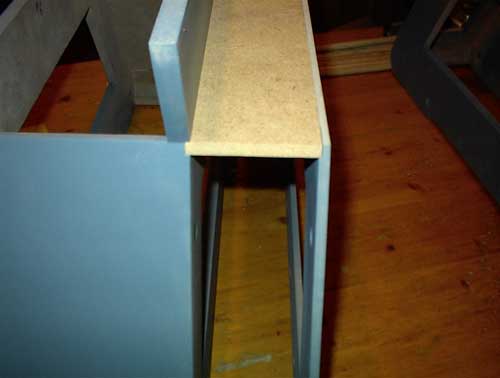 Treadsection - Notched the panels to accept the top