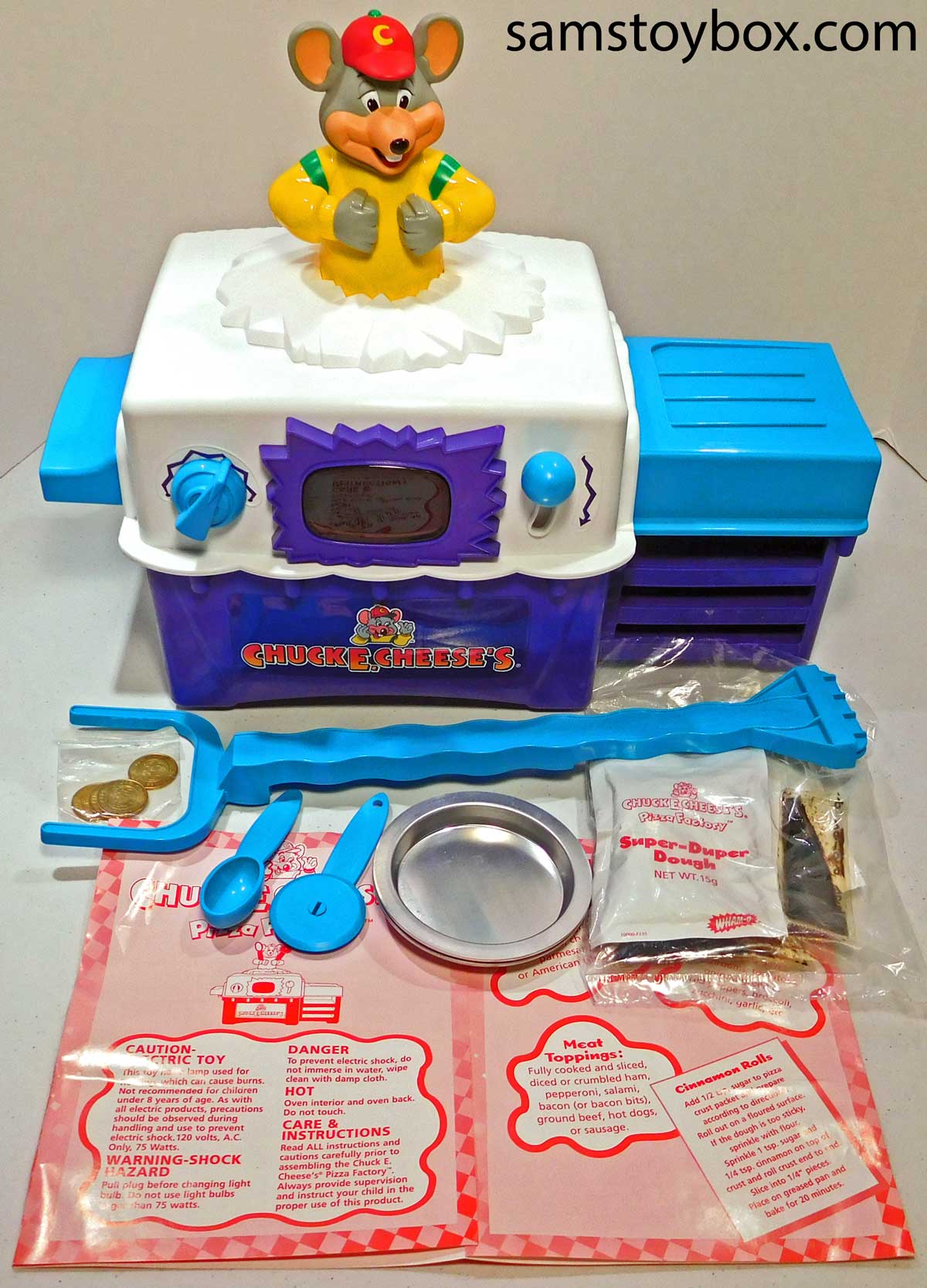Details about   Chuck E Cheese Pizza Factory Easy Bake Oven Vintage Toy Wham-O Pizza Party VTG 