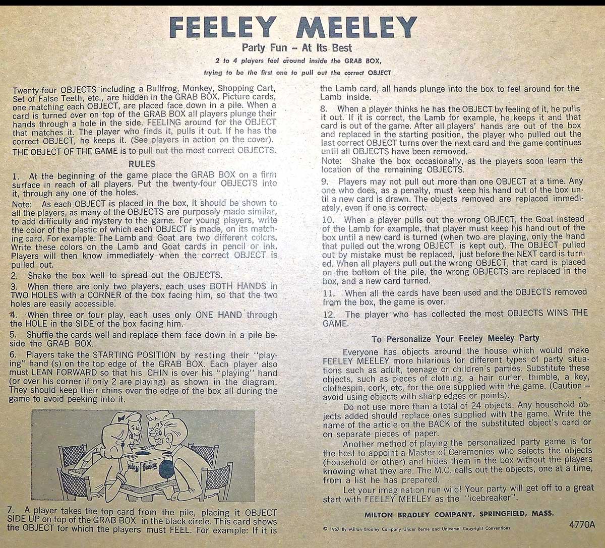 Feeley Meeley Game Instructions