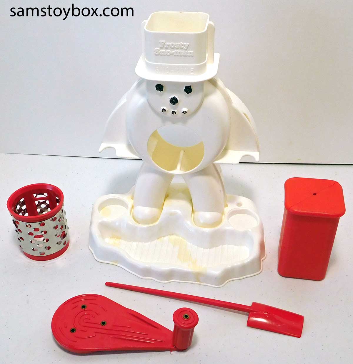 Mr Frosty The Ice Crunchy Maker, Retro Plastic Snowman Shaped Toy Machine  for Ki