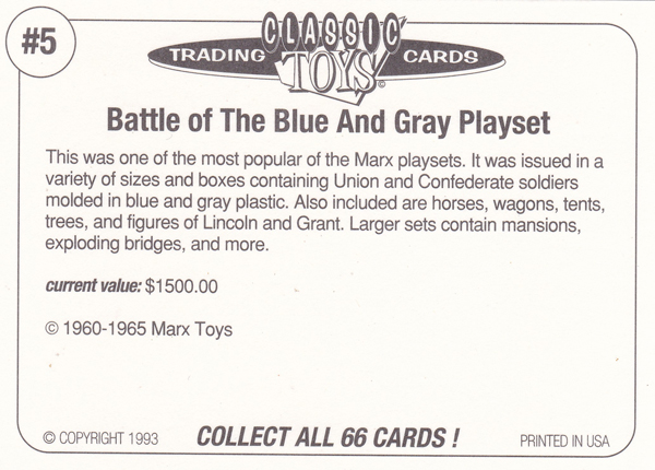 Back of Classic Toy Card number 05
