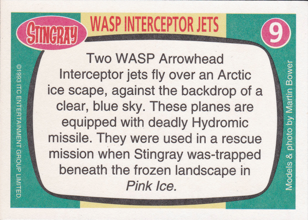 Back of Gerry Anderson Supermarionation Card number 09
