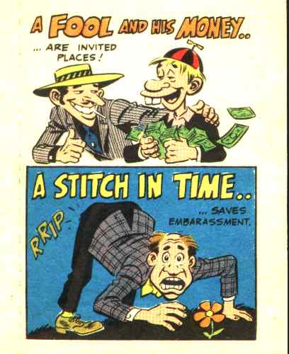 Joke page from Funny Li'l Joke Book Volume 9 of 44 - Nutty Proverbs, No. 1