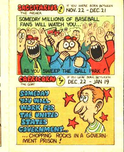 Joke page from Funny Li'l Joke Book Volume 22 of 44 - Crazy Horoscope, No. 1