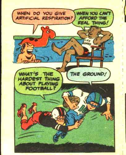 Joke page from Funny Li'l Joke Book Volume 29 of 44 - Sports Jokes, No. 1