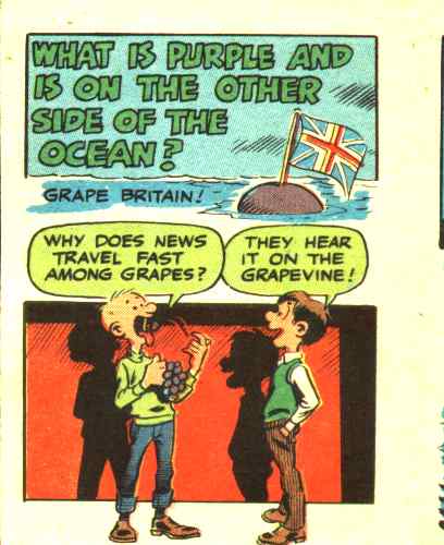 Joke page from Funny Li'l Joke Book Volume 37 of 44 - Grape Jokes