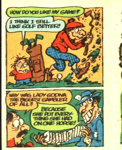 Joke page from Funny Li'l Joke Book Volume 44 of 44 - Sport Jokes, No. 2