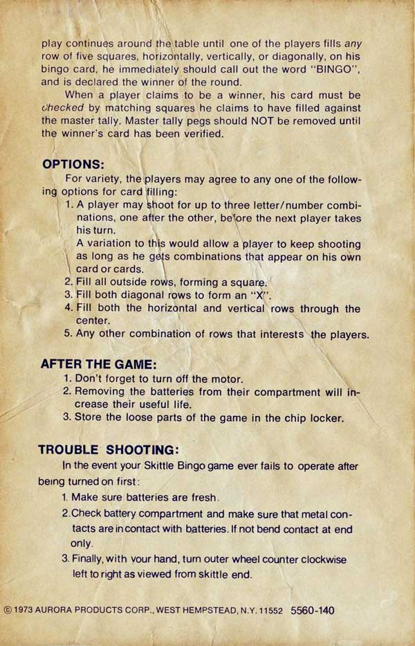 Skittle Bingo Instructions - Page 4 of 4